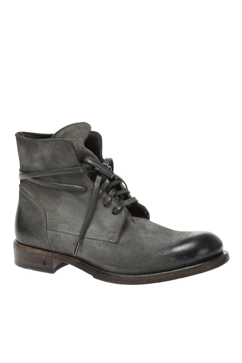 John varvatos grey hot sale suede boots